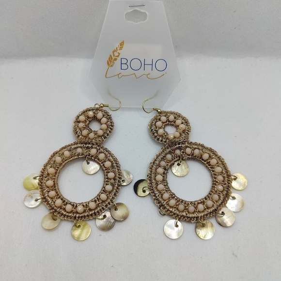 Boho Beaded Drop earrings - Picture 1 of 2
